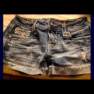Rock revival jean shorts